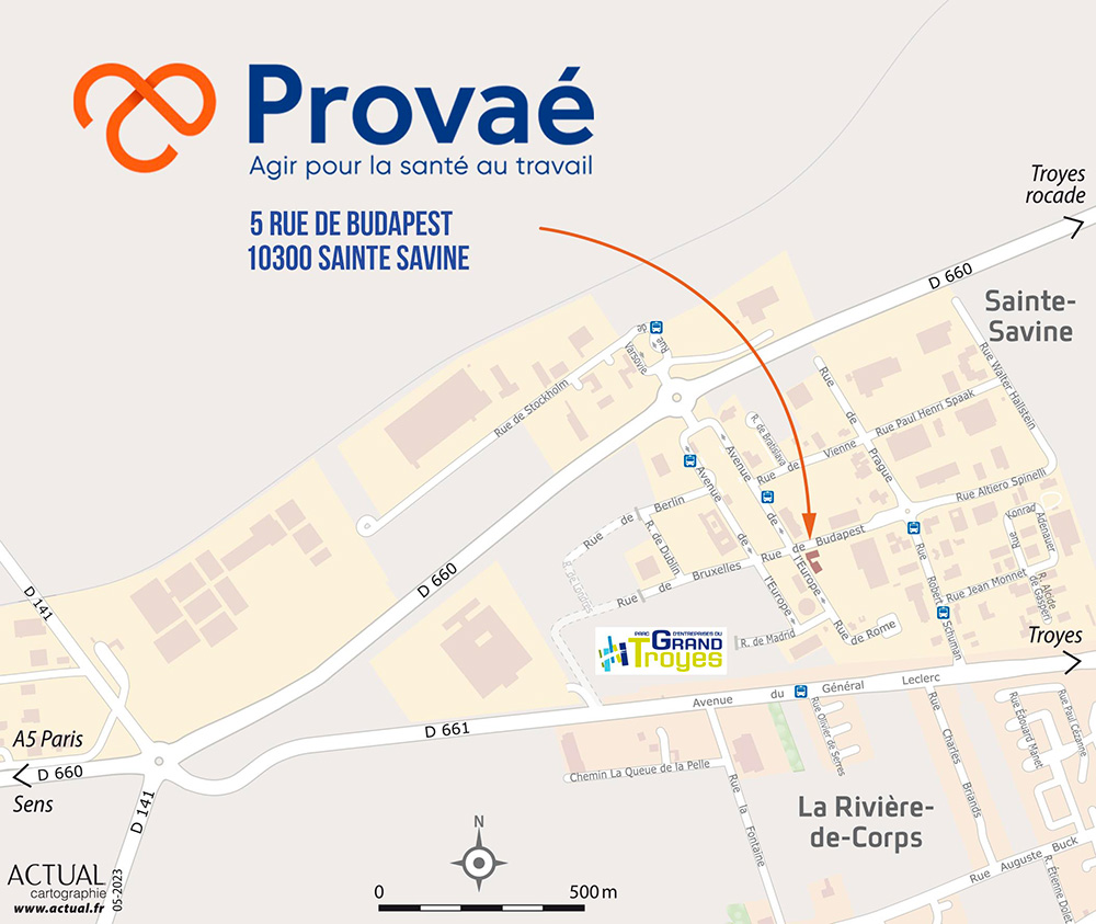 provae carte centre sainte savine